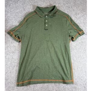 Carbon Cobalt Polo Shirt Mens Large Green Organic Cotton Sportswear Golf Casual